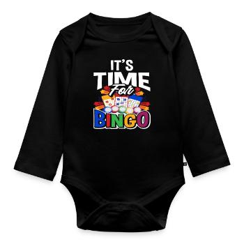 Bingo - Baby Bio-Langarm-Body - Schwarz - Vorne
