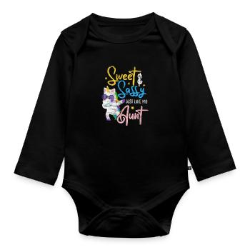 Tante - Baby Bio-Langarm-Body - Schwarz - Vorne