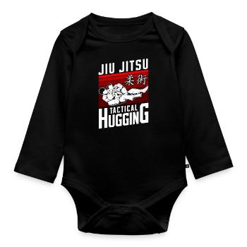 Jiu Jitsu Retro Vintage Jiu Jitsu - Organic Longsleeve Baby Bodysuit - black - Front