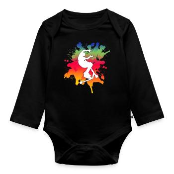 Freestyle Scooter - Baby Bio-Langarm-Body - Schwarz - Vorne