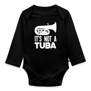 Es Ist Keine Tuba Euphonium - Baby Bio-Langarm-Body - Schwarz - Vorne