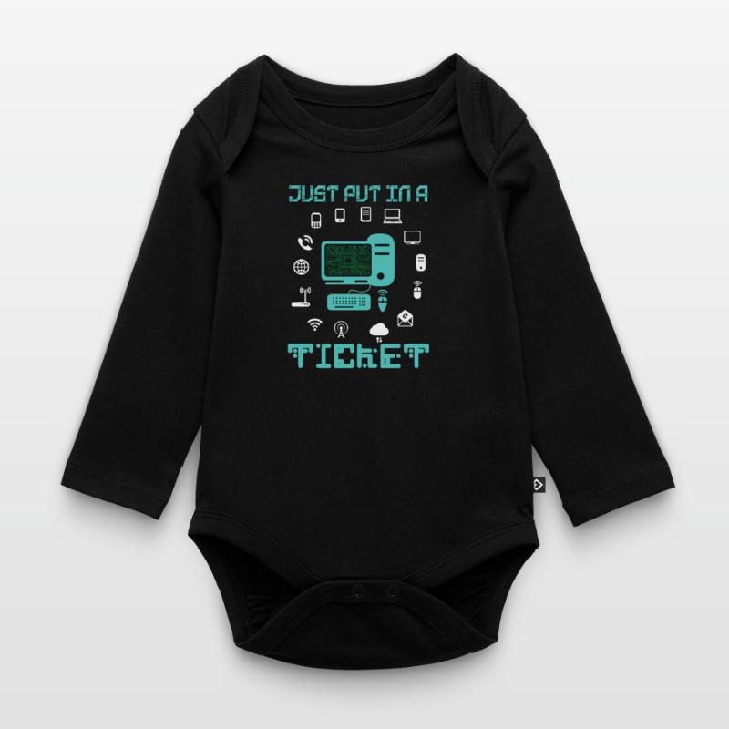 Technical Support Technology Programmer Organic Longsleeve Baby Bodysuit