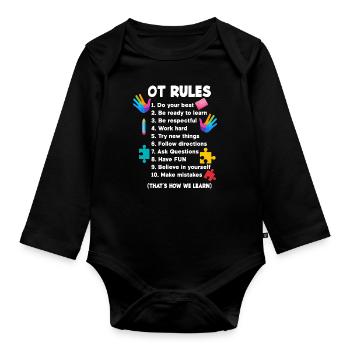 Occupational therapy Occupational therapist Occupational therapist - Organic Longsleeve Baby Bodysuit - black - Front