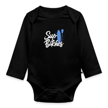 SUP - Baby Bio-Langarm-Body - Schwarz - Vorne