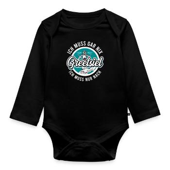 Greetsiel - Baby Bio-Langarm-Body - Schwarz - Vorne