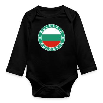 Bulgarien - Baby Bio-Langarm-Body - Schwarz - Vorne