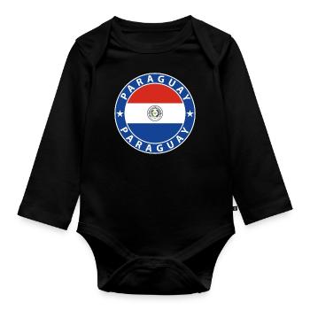 Paraguay - Baby Bio-Langarm-Body - Schwarz - Vorne