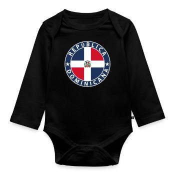 République dominicaine - Body Bébé bio manches longues - noir - Devant