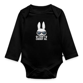 Hare - Organic Longsleeve Baby Bodysuit - black - Front