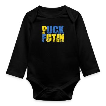 Puck Futin - Organic Longsleeve Baby Bodysuit - black - Front
