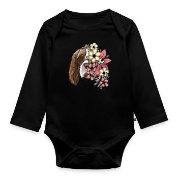 Spinone Italiano Chiens - Body Bébé bio manches longues - noir - Devant