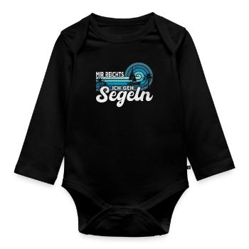 Segelboot Katamaran Kapitän Segeln Segler Geschenk - Baby Bio-Langarm-Body - Schwarz - Vorne