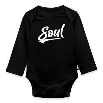 soul sehle rnb menschlich love peace heart liebe - Baby Bio-Langarm-Body - Schwarz - Vorne