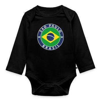 Sao Paulo - Baby Bio-Langarm-Body - Schwarz - Vorne