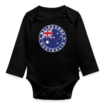 Melbourne - Body Bébé bio manches longues - noir - Devant