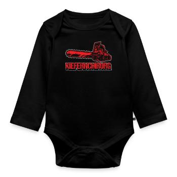 Kiefernchirurg lustige Holzfäller Geschenkidee - Baby Bio-Langarm-Body - Schwarz - Vorne