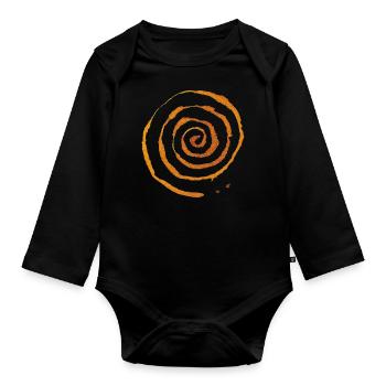 Spirale - Baby Bio-Langarm-Body - Schwarz - Vorne