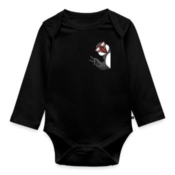 Amateurs d’oiseaux macareux moines - Body Bébé bio manches longues - noir - Devant