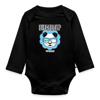 Panda Bear Riederalp Valais Apres Ski - Body Bébé bio manches longues - noir - Devant