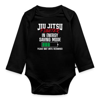 Jiu Jitsu Battery Jiu Jitsu - Organic Longsleeve Baby Bodysuit - black - Front