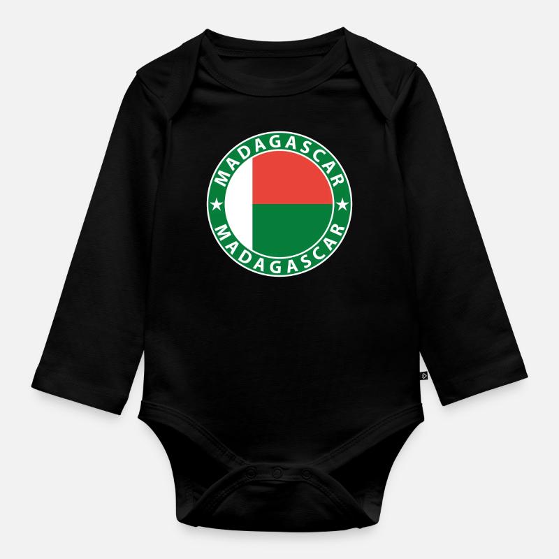 Madagascar - Body Bébé bio manches longues - noir