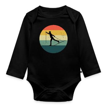 Ski de fond Classique Ski de fond - Body Bébé bio manches longues - noir - Devant