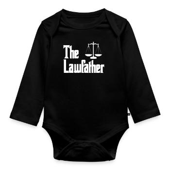 The Lawfather Jura Humor Lawyer - Organic Longsleeve Baby Bodysuit - black - Front