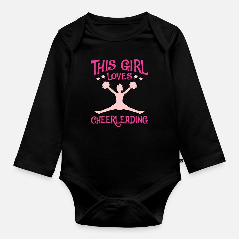 Cheerleading - Baby Bio-Langarm-Body - Schwarz