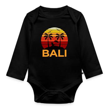 Bali - Baby Bio-Langarm-Body - Schwarz - Vorne