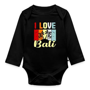 Bali - Baby Bio-Langarm-Body - Schwarz - Vorne