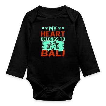 Bali - Baby Bio-Langarm-Body - Schwarz - Vorne