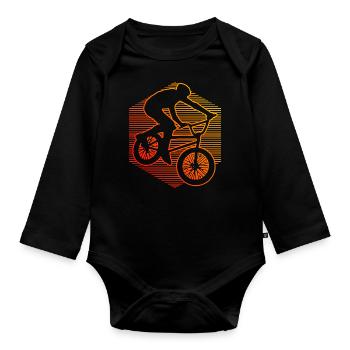 bmx vélo femmes bmx vélo vélo bmx jeune - Body Bébé bio manches longues - noir - Devant