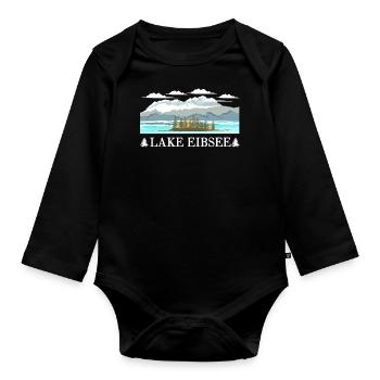 Lake Eibsee - Baby Bio-Langarm-Body - Schwarz - Vorne