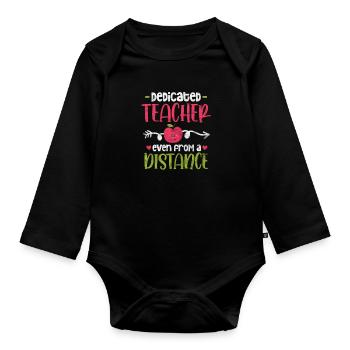 Enseignant Enseignant - Body Bébé bio manches longues - noir - Devant