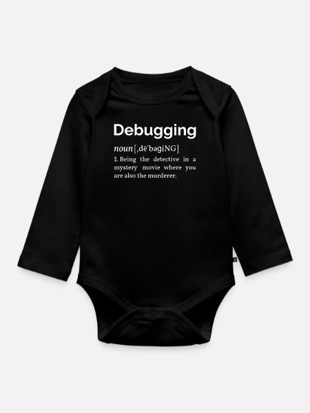 Debuggen von Definition I - Baby Bio-Langarm-Body - Schwarz