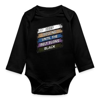 BJJ Black Belt - Organic Longsleeve Baby Bodysuit - black - Front