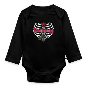 Radiology X-ray Technician Radiology Gift - Organic Longsleeve Baby Bodysuit - black - Front