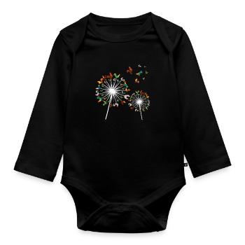 Huhn Bauernhof Geflügel Hahn Hühner Geschenk - Baby Bio-Langarm-Body - Schwarz - Vorne