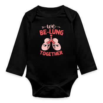 Respiratory therapists - Organic Longsleeve Baby Bodysuit - black - Front