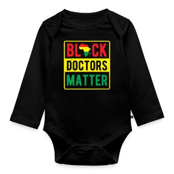 Afro American Clothing Gift Men Women Black - Organic Longsleeve Baby Bodysuit - black - Front