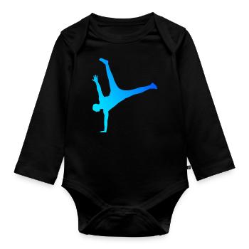 Hiphop Breakdance Femme Hip Hop Break Dance Hommes - Body Bébé bio manches longues - noir - Devant