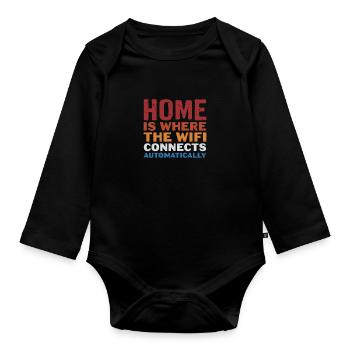Computer - Organic Longsleeve Baby Bodysuit - black - Front