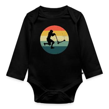 Trottinette trottinette trottinette trottinette trottinette - Body Bébé bio manches longues - noir - Devant