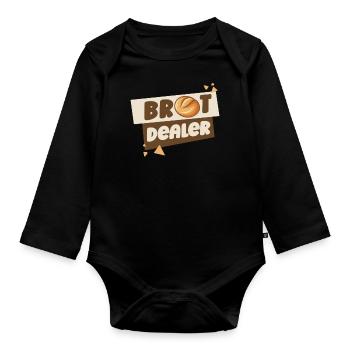 Bäcker Backen Konditor - Baby Bio-Langarm-Body - Schwarz - Vorne