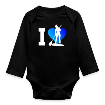 Stand up Paddle Board Standup Paddle Sup - Body Bébé bio manches longues - noir - Devant