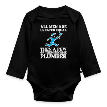 All Men Are Created Equal - Baby Bio-Langarm-Body - Schwarz - Vorne