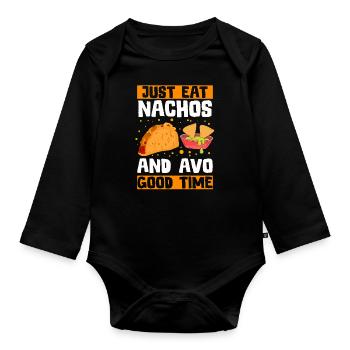 Taco Tshirt Tuesday Mexiko Cinco De Mayo - Baby Bio-Langarm-Body - Schwarz - Vorne