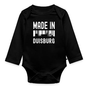 Duisburg - Baby Bio-Langarm-Body - Schwarz - Vorne