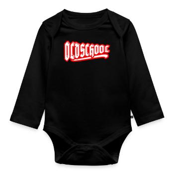 rétro vintage oldschool - Body Bébé bio manches longues - noir - Devant