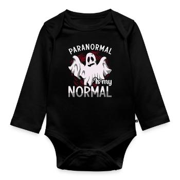 Ghost Hunter Paranormal Ghost Hunt Ghost Gift - Organic Longsleeve Baby Bodysuit - black - Front